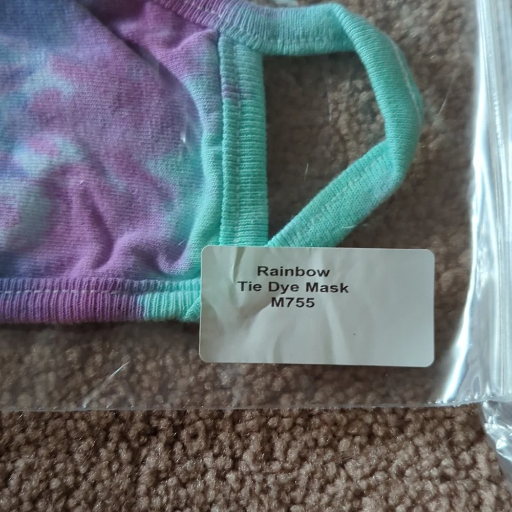 Rainbow Ivory Ella Tie Dye Mask 2 for $15 or $10@.